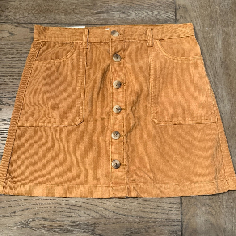 Kensie Women's Tan Corduroy Mini Skirt